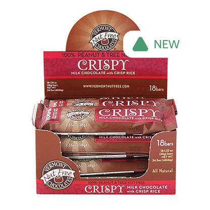 Vermont Nut Free Chocolates Small Crispy Chocolate Bar 1.35 Oz