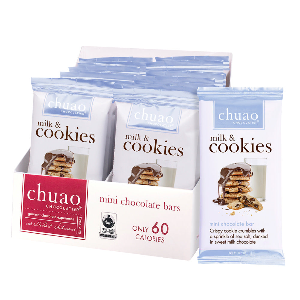 Wholesale Chuao Mini Milk & Cookies Chocolate Bar 0.39 Oz- Bulk