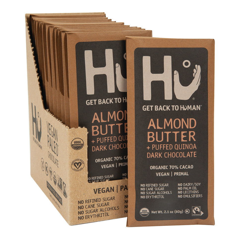 Wholesale Hu Dark Chocolate Almond Butter & Puffed Quinoa 2.1 Oz Bar- Bulk