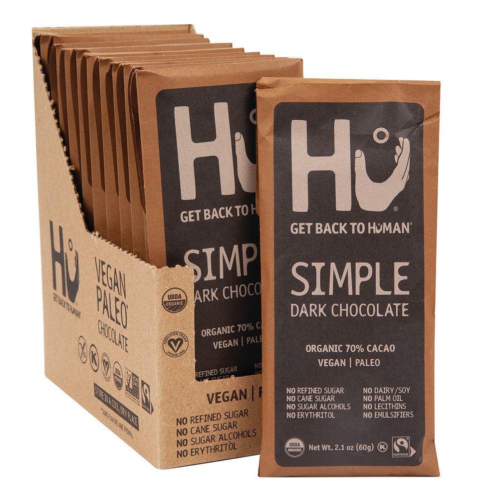 Wholesale Hu Simple Dark Chocolate 2.1 Oz Bar- Bulk