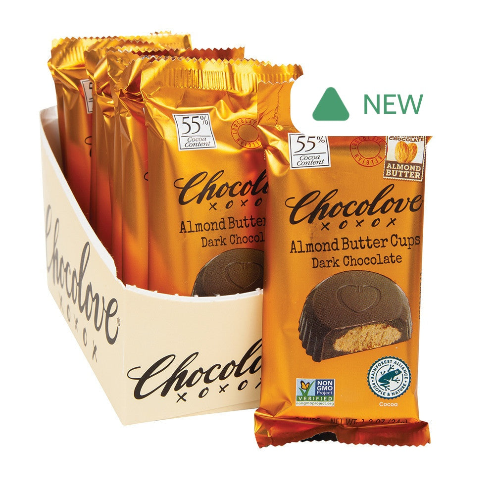 Wholesale Chocolove Almond Butter Cups Dark Chocolate 1.2 Oz- Bulk