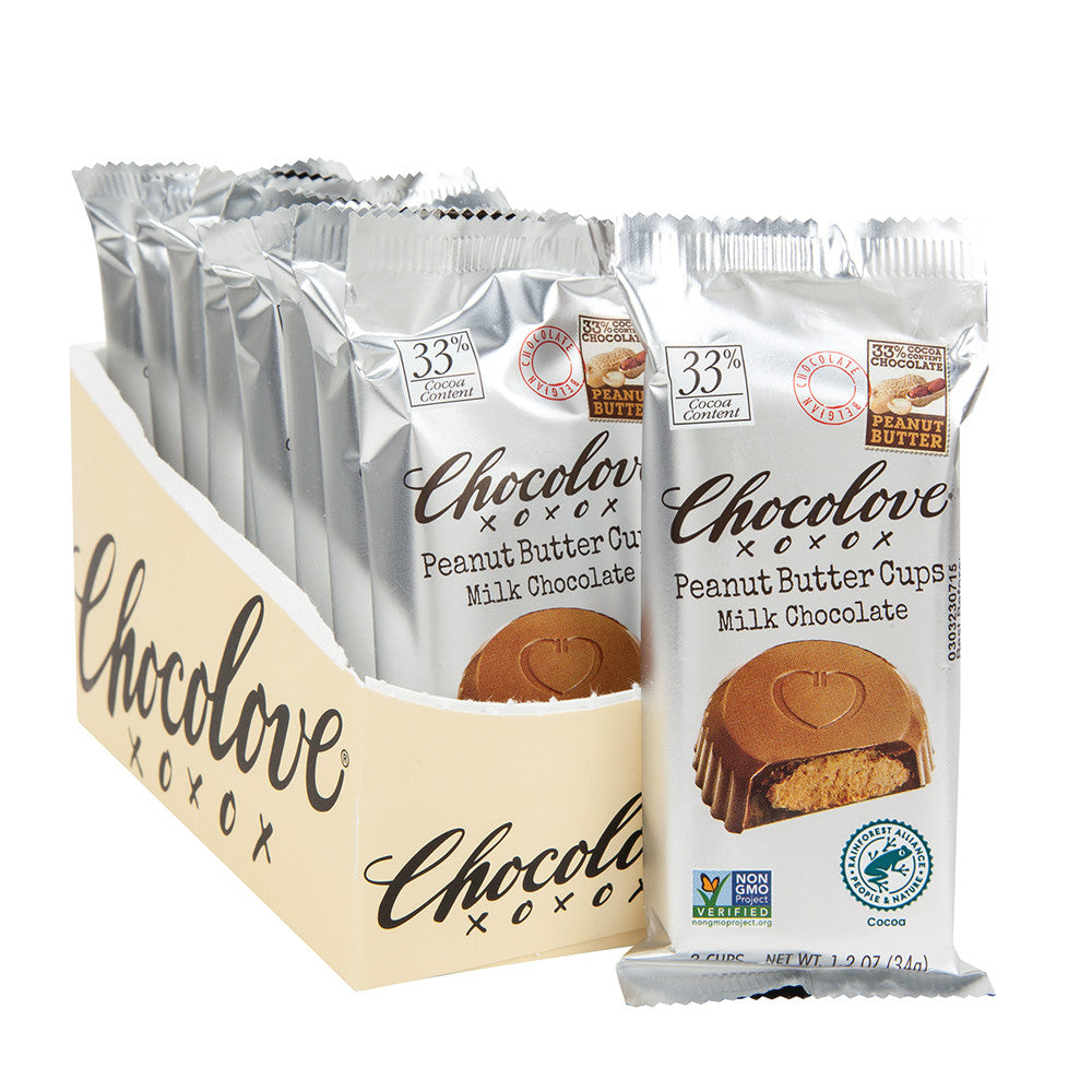 Wholesale Chocolove Peanut Butter Cups Milk Chocolate 1.2 Oz- Bulk