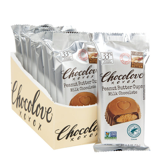 Wholesale Chocolove Peanut Butter Cups Milk Chocolate 1.2 Oz- Bulk
