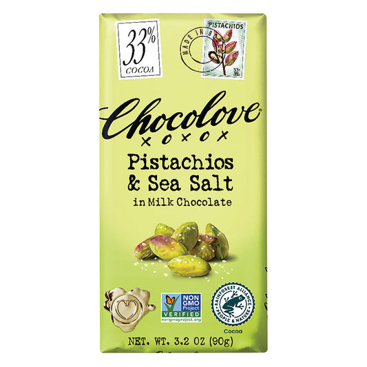 Wholesale Chocolove - Bar - Pistachio Sslt Milk - 3.2Oz- Bulk
