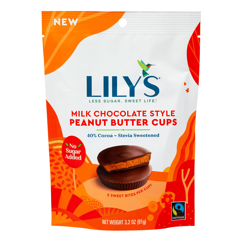 Wholesale Lily'S Milk Chocolate Style Peanut Butter Cups 3.2 Oz Pouch- Bulk