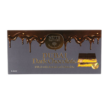 Wholesale Nuts Factory Dubai Chocolate Dark Chocolate Pistachio Bar 6.6 Oz- Bulk