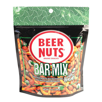 Wholesale Beer Nuts Bar Mix With Wasabi 8 Oz Pouch- Bulk