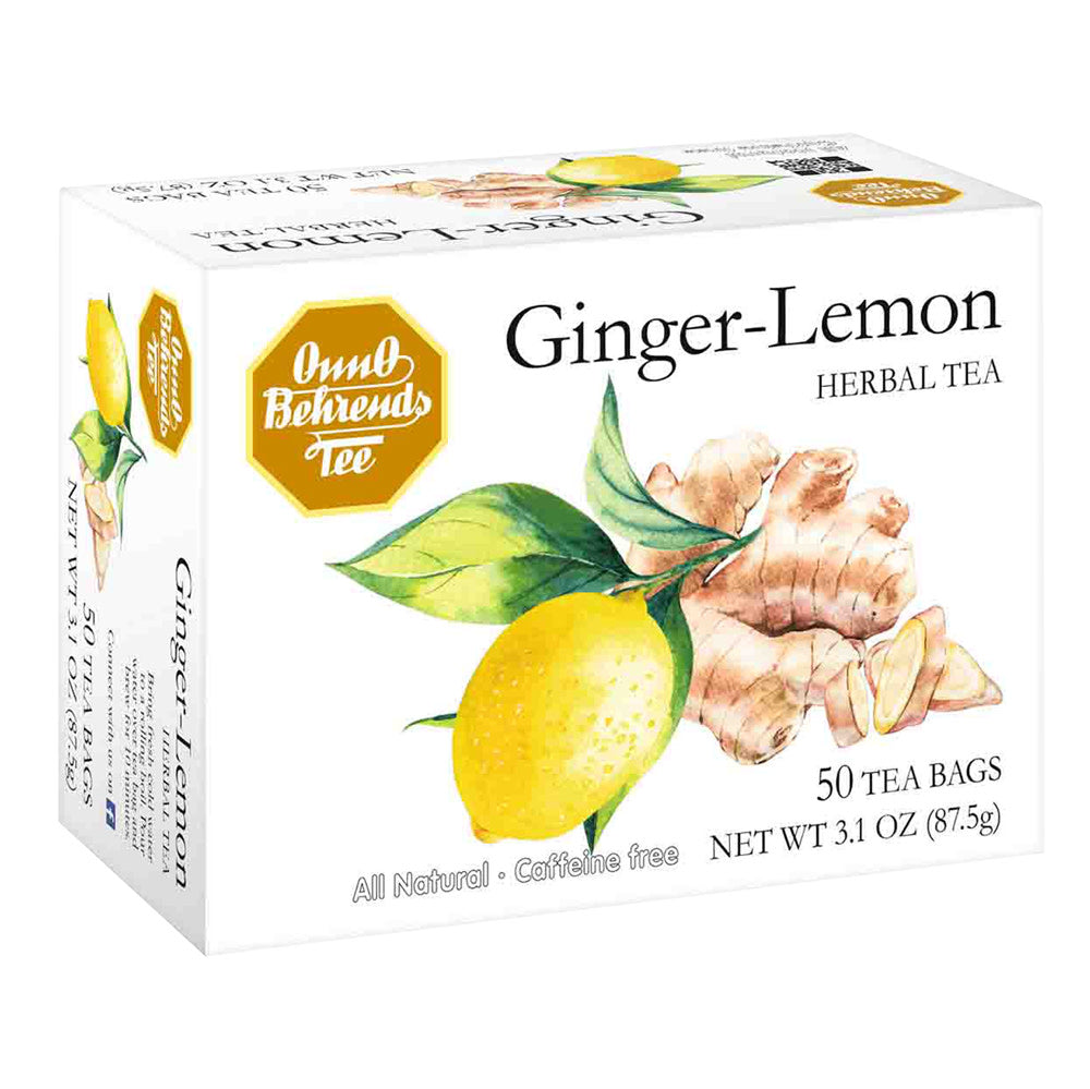 Wholesale Onno Behrends Ginger-Lemon Tea 50 Count Box- Bulk