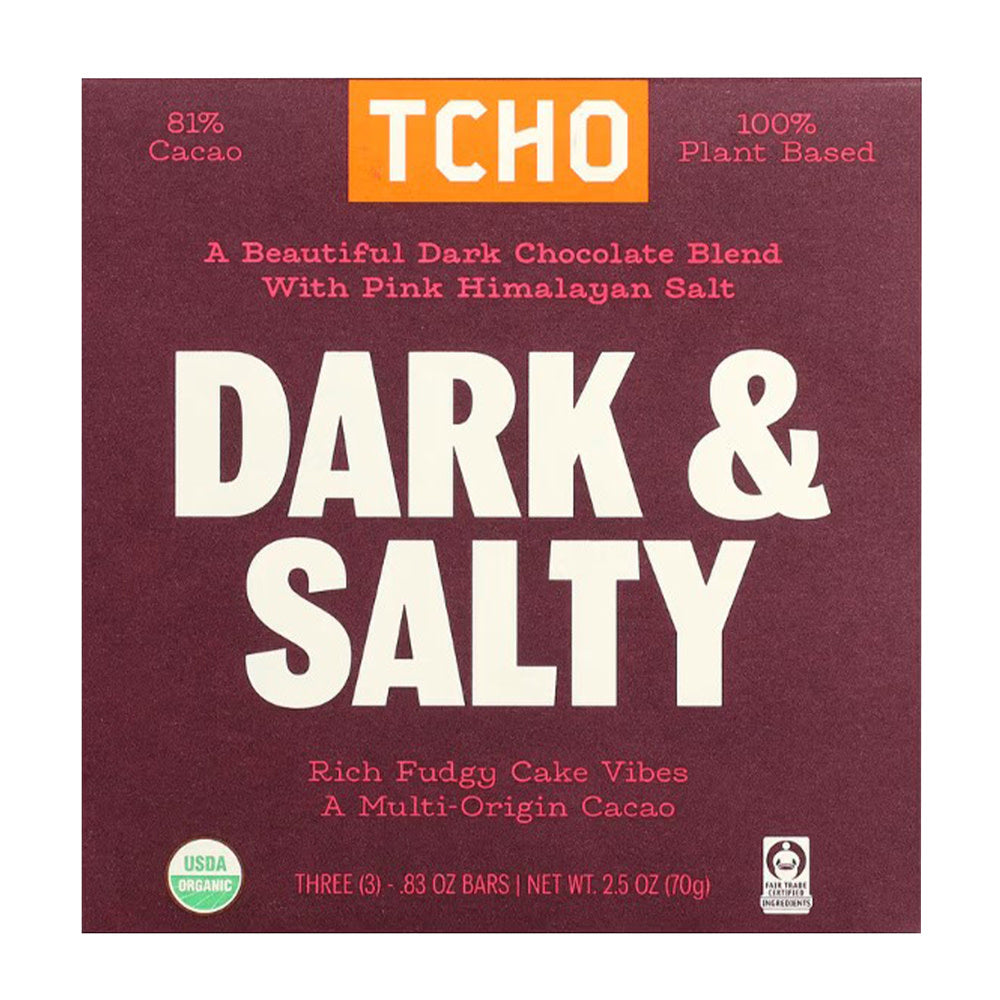 Wholesale Tcho - Dark & Salty Dark Chocolate - 2.5Oz- Bulk