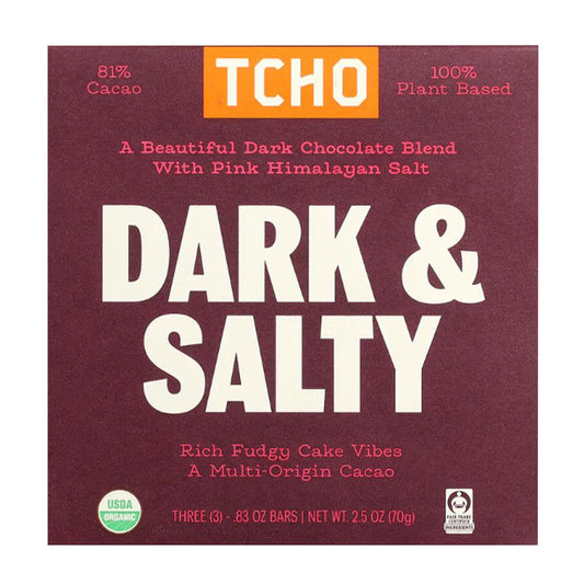 Wholesale Tcho - Dark & Salty Dark Chocolate - 2.5Oz- Bulk