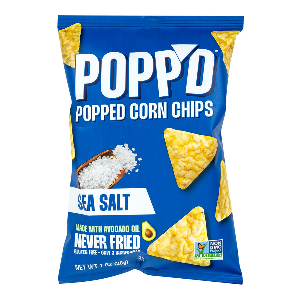 Wholesale Popp'D - Popcorn Chips Sea Salt - 1Oz- Bulk