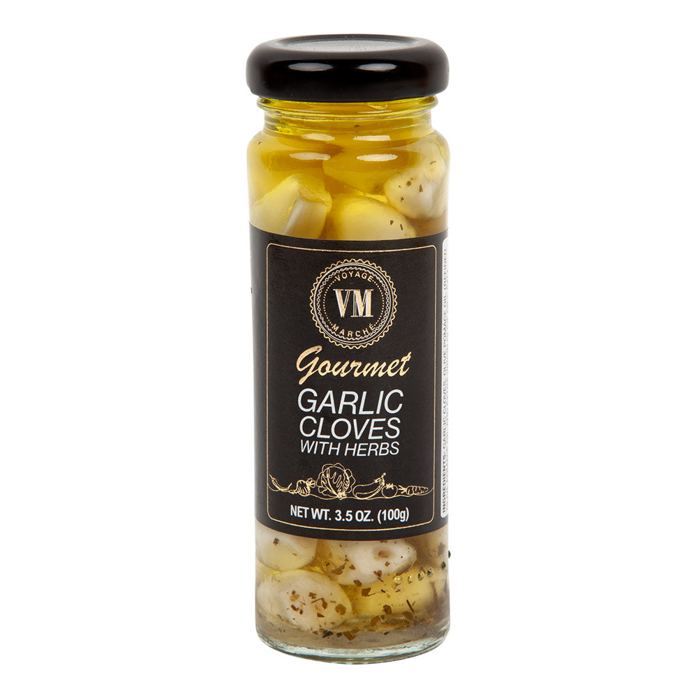 Wholesale Voyage Marche Garlic Cloves With Herbs 3.5 Oz Jar- Bulk