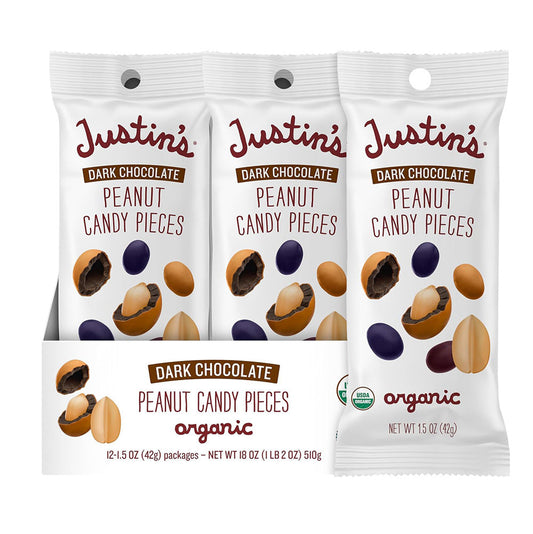 Wholesale Justin'S Dark Chocolate Peanut Candy Pieces 1.5 Oz Pouch- Bulk