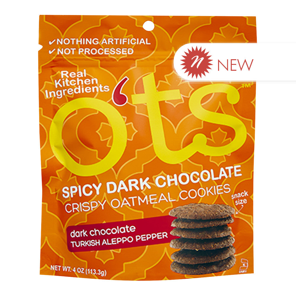Wholesale O'Ts - Spicy Dark Chocolate Oatm Cookies - 4Oz - Pk6- Bulk