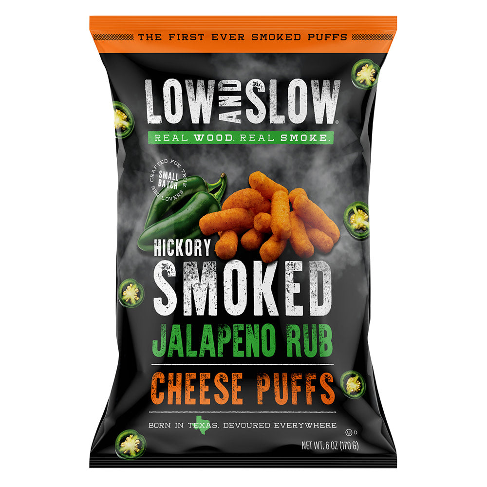 Wholesale Low And Slow Hickory Jalapeno Rub Cheese Puffs 6 Oz Bag- Bulk
