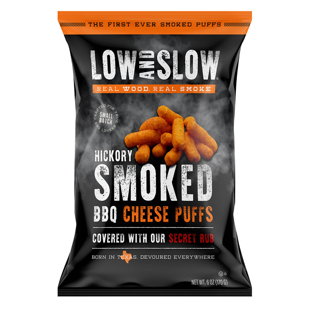 Wholesale Low And Slow Hickory Smoked Bbq Cheese Puffs 6 Oz Bag- Bulk