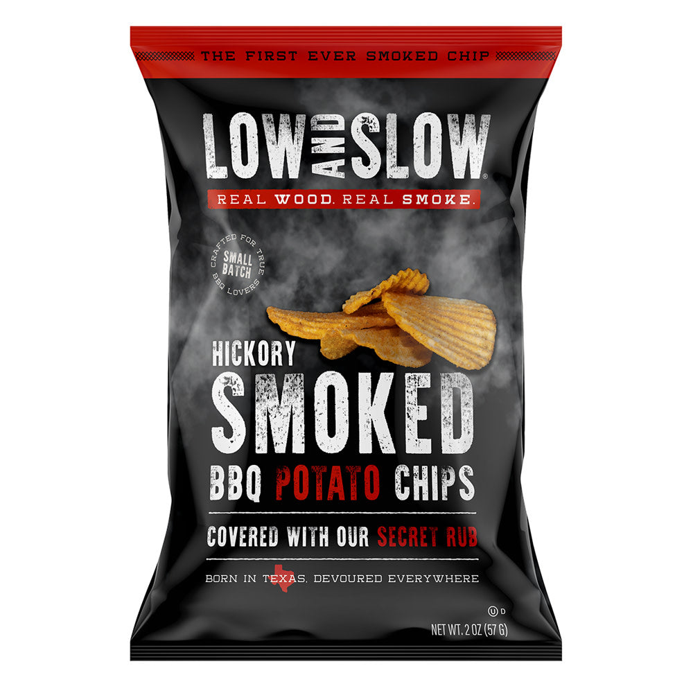 Wholesale Low And Slow Hickory Smoked Bbq Potato Chips 2 Oz Bag- Bulk