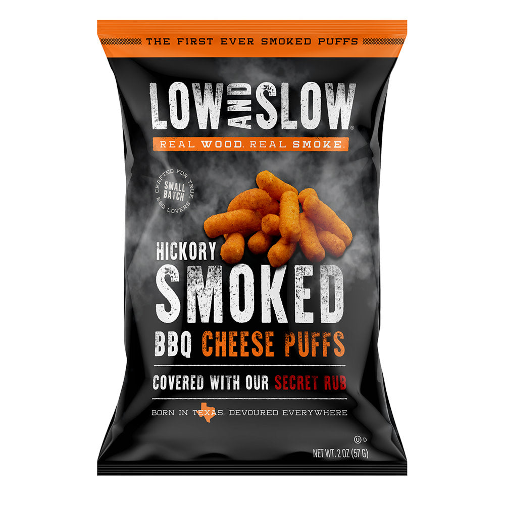 Wholesale Low And Slow Hickory Smoked Cheese Puffs 2 Oz Bag- Bulk