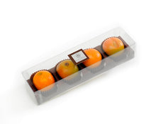 Wholesale 4 Piece Nirvana Assorted Marzipan Fruit in Gift Box (Apple, Peach, and Orange) 3.5 OZ- Bulk