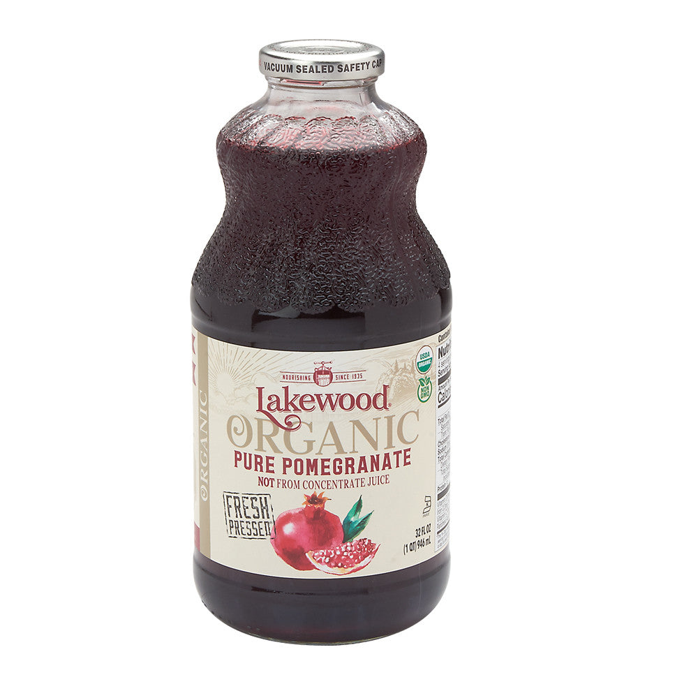 Wholesale Lakewood Organic Juices Organic Pomegranate Juice 32 Oz Bottle- Bulk