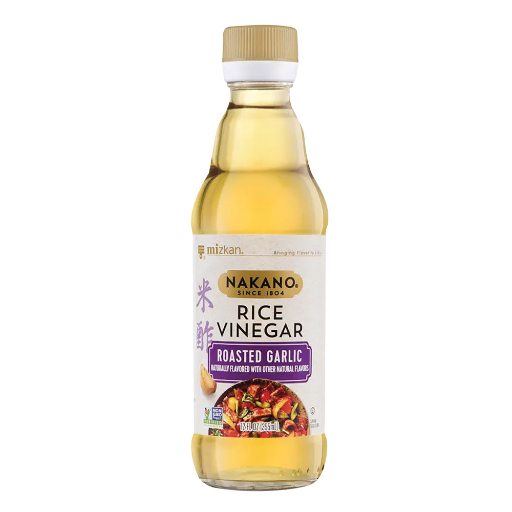 Wholesale Nakano Roasted Garlic 4% Rice Vinegar 12 Oz Bottle- Bulk
