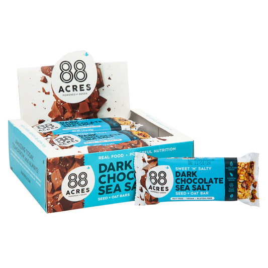 Wholesale 88 Acres Dark Chocolate Sea Salt Seed And Oat Bar 1.6 Oz Bar- Bulk