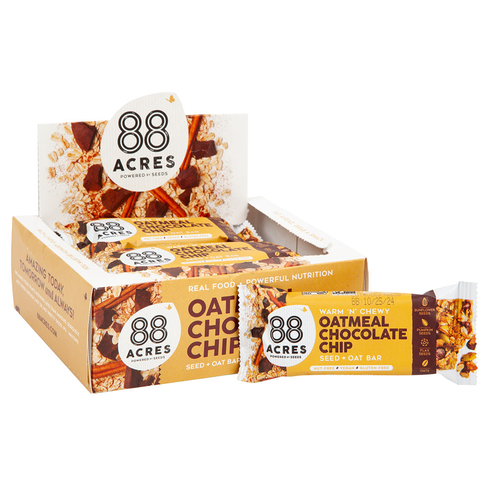 Wholesale 88 Acres Oatmeal Chocolate Chip Seed And Oat Bar 1.6 Oz Bar- Bulk