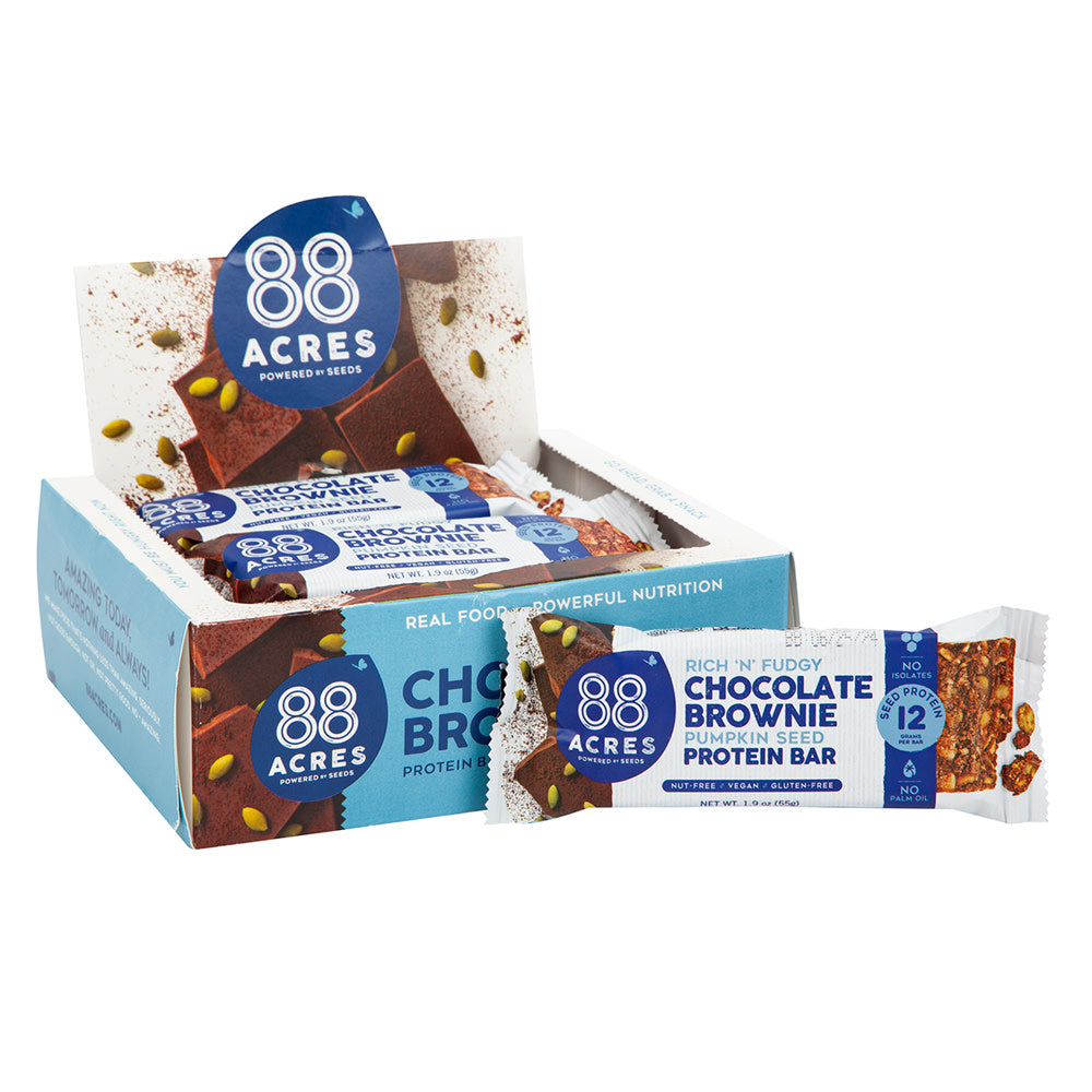 88 Acres Chocolate Brownie Pumpkin Seed 1.9 Oz Protein Bar