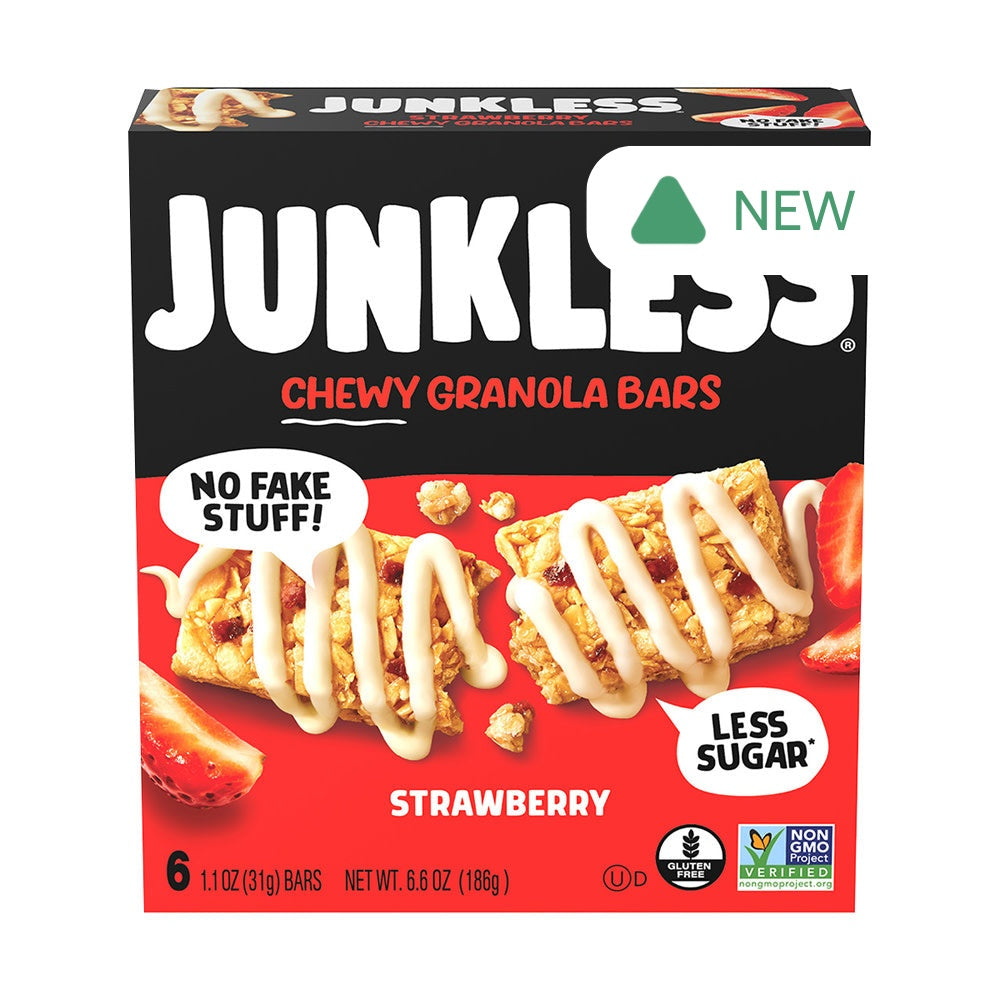 Junkless Strawberry Bars 6 Count Box