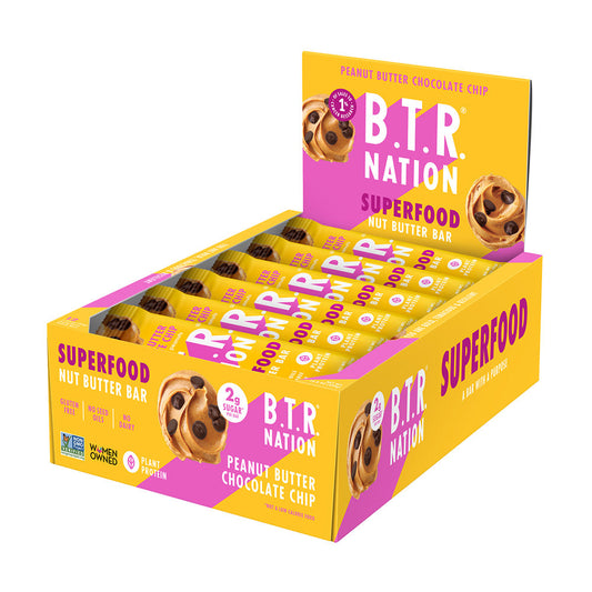Wholesale B.T.R Nation - Peanut Butter Chocolate Nut Bar - 1.23Oz- Bulk