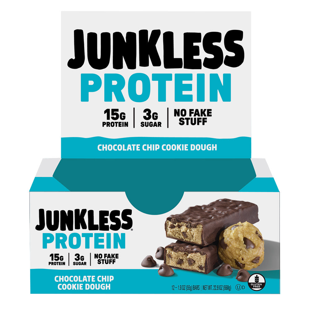 Wholesale Junkless - Chocolate Chip Cd Pro Bars - 1.9Oz- Bulk
