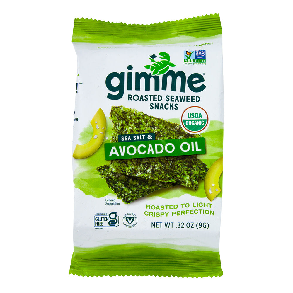 Wholesale Gimme Sea Salt And Avocado Oil Seaweed Snacks Singles 0.32 Oz- Bulk