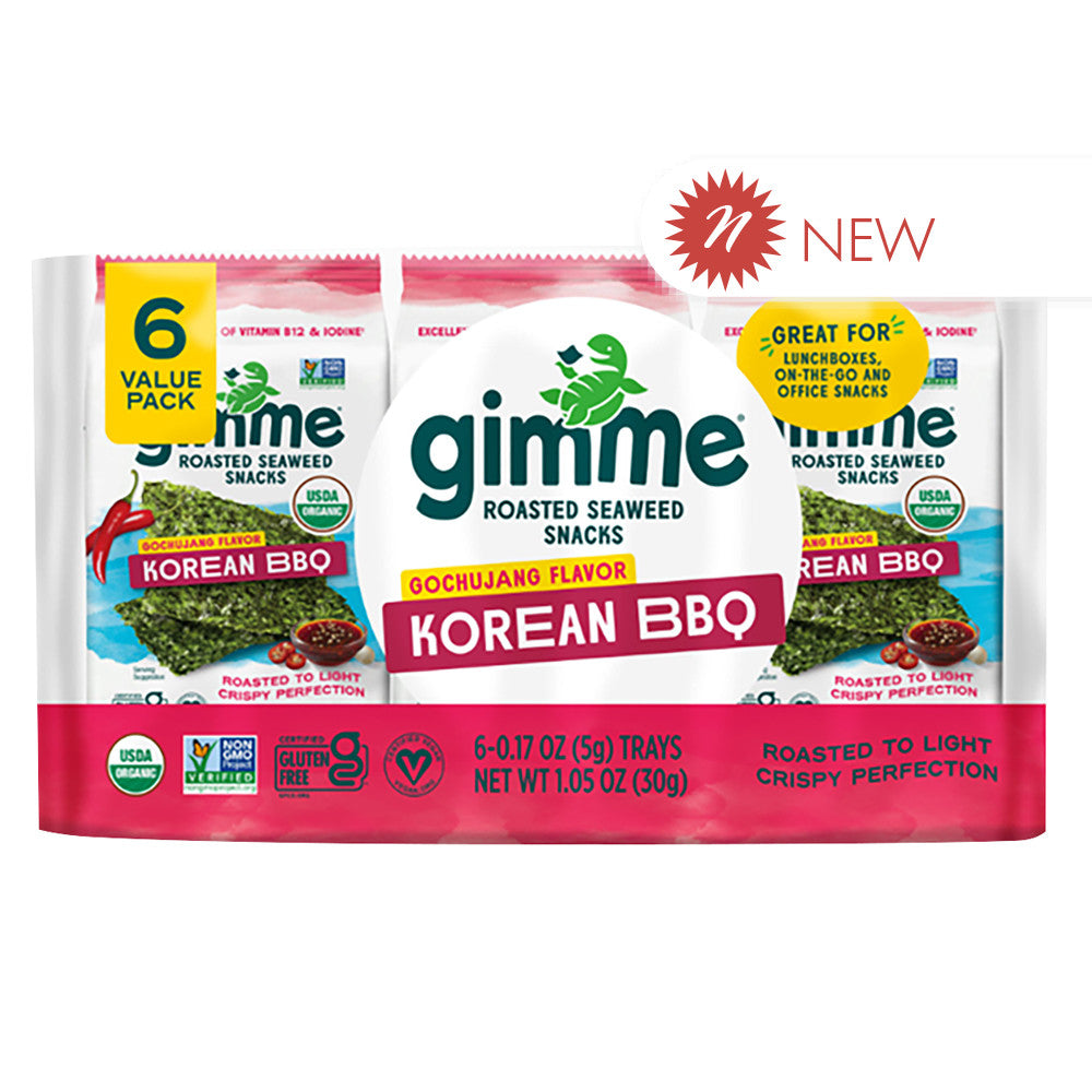 Wholesale Gimme - Korean Barbecue Seaweed Snack (6Ct) - 1.05Oz- Bulk