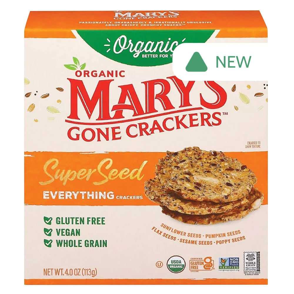 Wholesale Mary'S Gone Crackers Super Seed Everything Crackers 4 Oz Box- Bulk