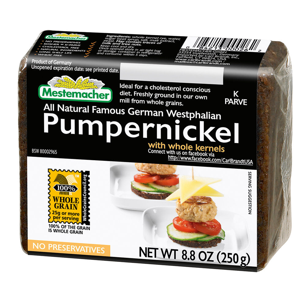 Wholesale Mestemacher Pumpernickel Bread 8.8 Oz- Bulk