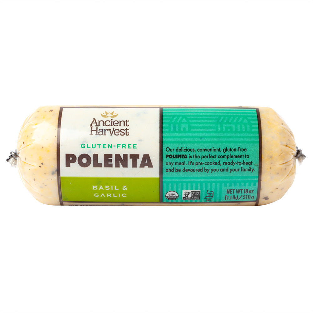 Wholesale Ancient Harvest Oranic Basil Garlic Polenta 18 Oz- Bulk