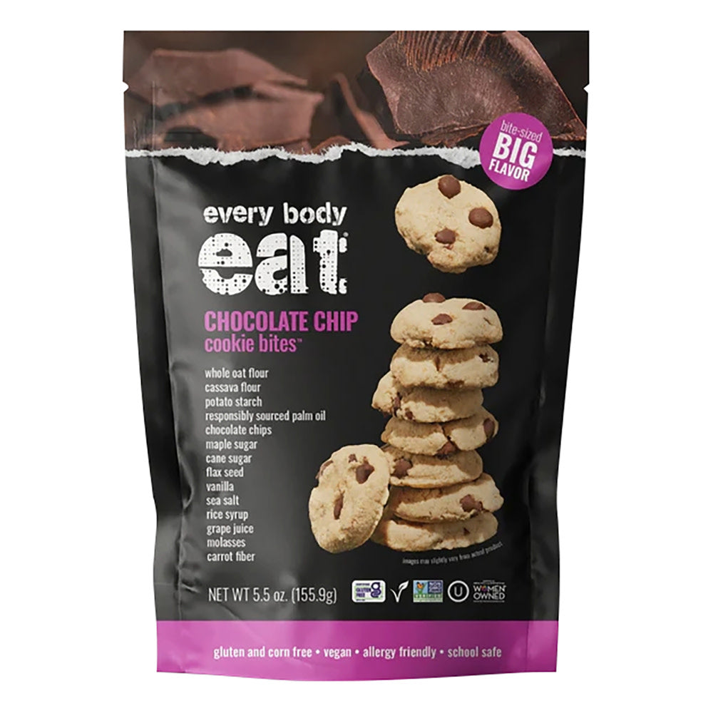 Wholesale Every Body Eat Chocolate Chip Cookie Bites 5.5 Oz Bag- Bulk