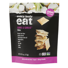 Wholesale Every Body Eat Chive & Garlic Thins 4 Oz Pouch- Bulk