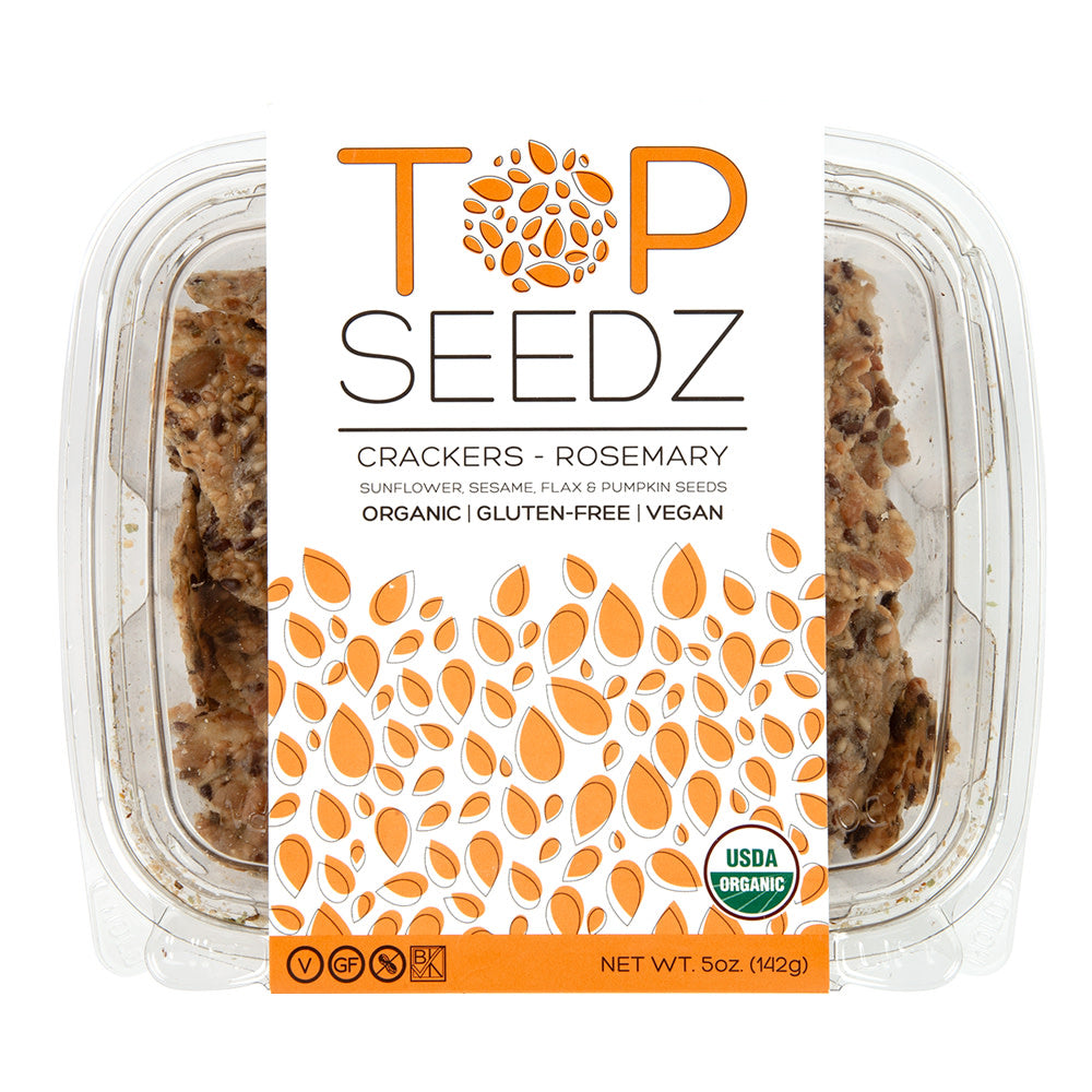Wholesale Top Seedz Rosemary Crackers 5 Oz Tub- Bulk