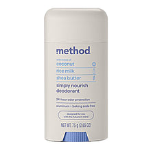 Wholesale Method Simply Nourish Deodorant 2.65 Oz Tube- Bulk