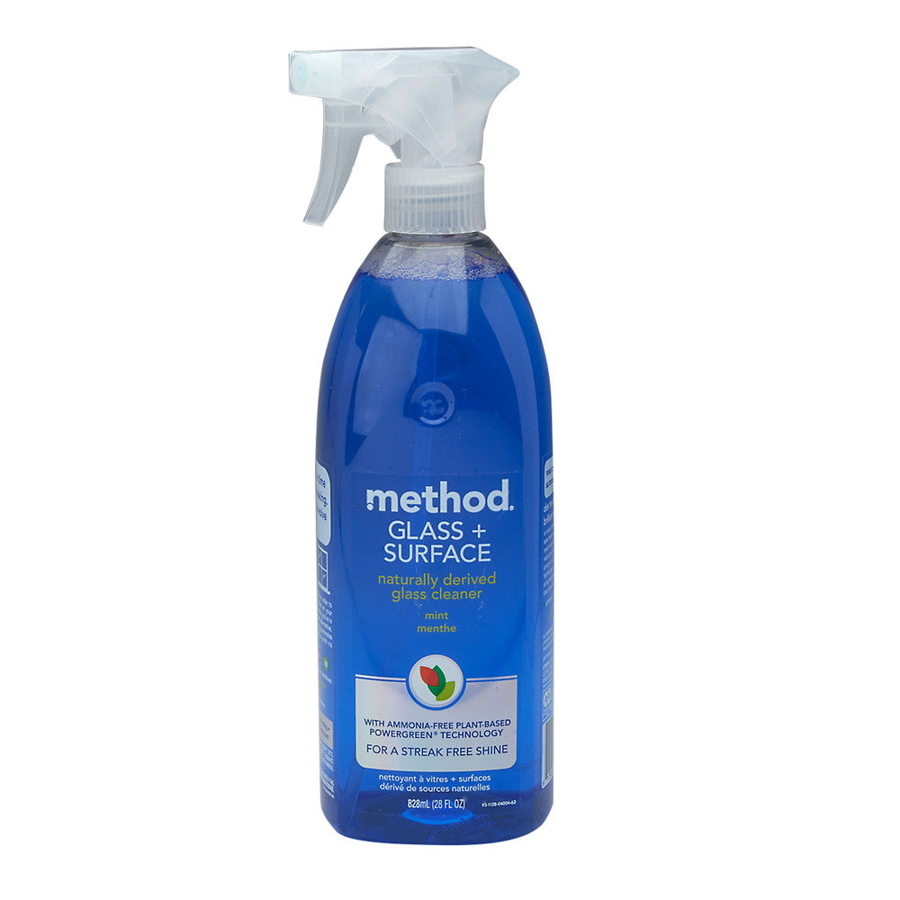 Wholesale Method Mint Glass Surface Cleaner Spray 28 Oz Spray- Bulk