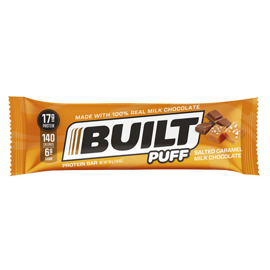 Wholesale Built Puff Salted Caramel Milk Chocolate Protein Bar 1.41 Oz- Bulk