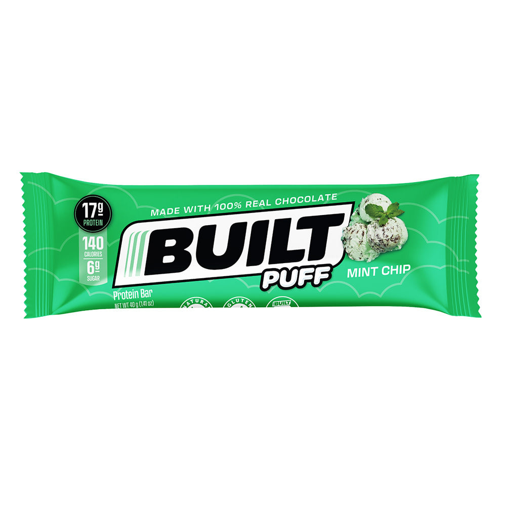 Wholesale Built Puff Protein Bar Mint Chip 1.41 Oz Bar- Bulk