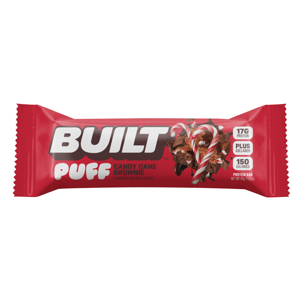 Wholesale Built Puff Candy Cane Protein Bar 1.51 Oz- Bulk