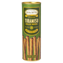 Wholesale Dolcetto Tiramisu Rolled Wafers 3 Oz Canister- Bulk