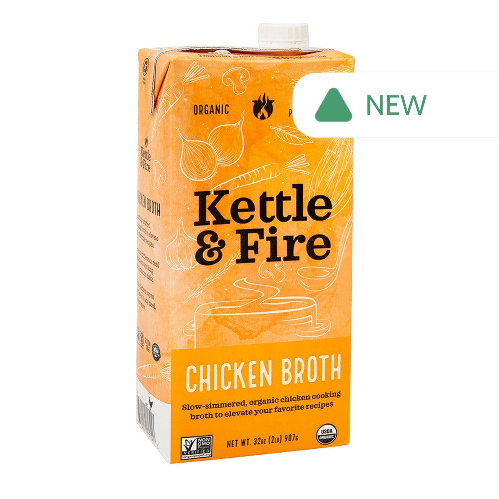 Wholesale Kettle & Fire - Chicken Cooking Broth - 32Oz- Bulk