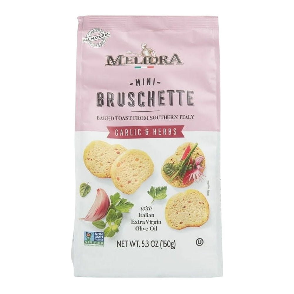 Wholesale Meliora Garlic And Herb Bruschette 5.3 Oz Bag- Bulk