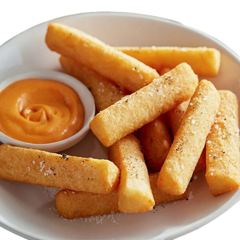 Wholesale White Toque Case Cassava/Yuca Steak Cut Fries- Bulk