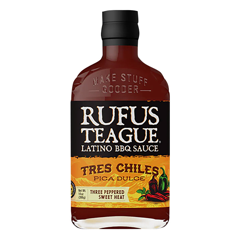 Wholesale Rufus Teague Latino Bbq Sauce Tres Chile Pica Dulce 14 Oz Bottle- Bulk