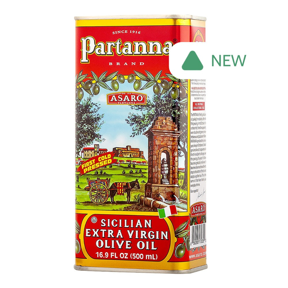 Wholesale Partanna Sicilian Extra Virgin Olive Oil 16.9 Oz Tin- Bulk